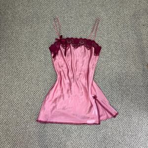 Vintage y2k Victoria’s Secret Pink Babydoll Slip mini Dress